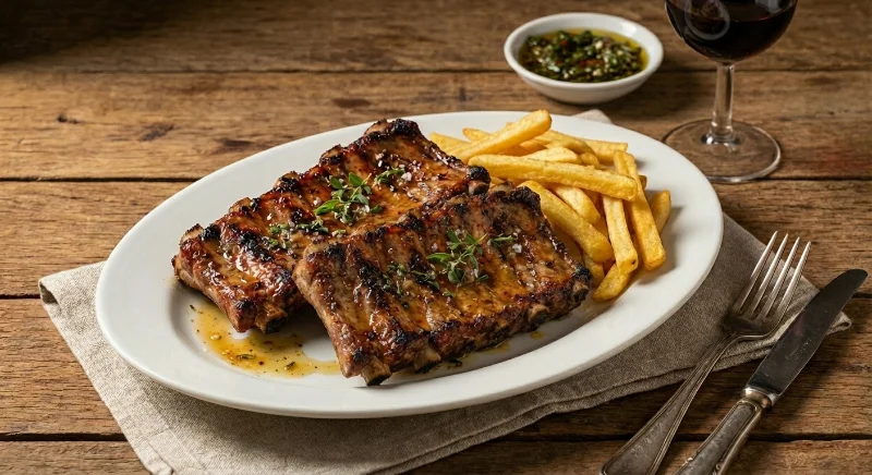 Churrasco cerdo - La Parrilla de Champi, Noia